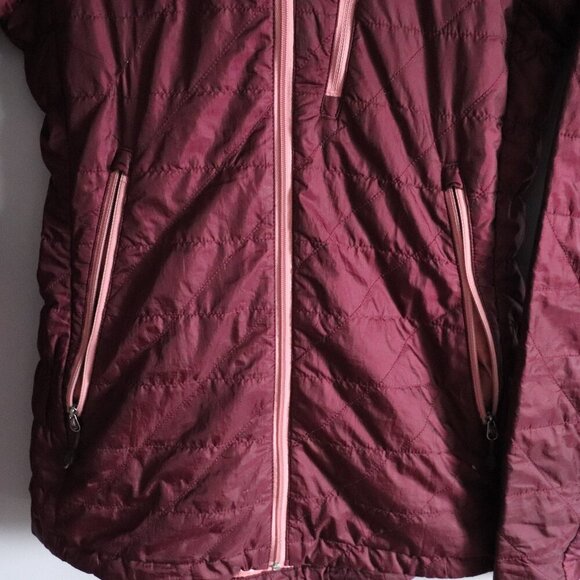 MEC Women's Sz XS Pink Uplink Quilted Packable Hooded Full Zip Activewear Jacket - Picture 9 of 16